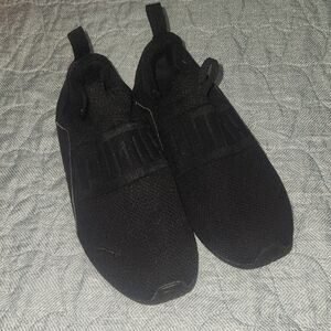 Puma Black Mesh Slip-On Shoes